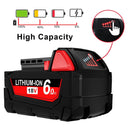 2x Compatible 18V 6.0Ah Lithium XC Battery For Milwaukee M18 48-11-1840 48-11-1860 Extended - Tavice