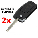 2x FORD Remote Flip Key BF FG Falcon Territory Mondeo FPV Focus Fiesta w/ chip - Tavice