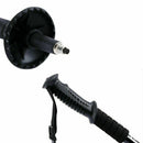 2x New Hiking Trekking Poles Walking Stick Adjustable Camping Black Lightweight - Tavice