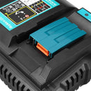 2x Replacement Battery + Charger Combo Compatible with Makita 18V Cordless Power Tools - Tavice