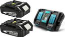 2x Replacement Battery + Charger Combo Compatible with Makita 18V Cordless Power Tools - Tavice
