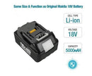 2x Replacement Battery + Charger Combo Compatible with Makita 18V Cordless Power Tools - Tavice
