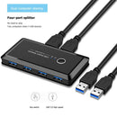 2x4 USB 3.0 Switcher 2 PCs Sharing 4 USB Devices for Keyboard Mouse Printer - Tavice