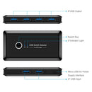 2x4 USB 3.0 Switcher 2 PCs Sharing 4 USB Devices for Keyboard Mouse Printer - Tavice