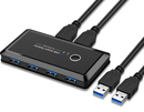 2x4 USB 3.0 Switcher 2 PCs Sharing 4 USB Devices for Keyboard Mouse Printer - Tavice