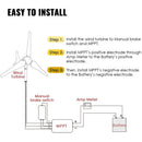 3 Blades 400W Wind Turbine Generator DC 12V Charger Controller Windmill Power - Tavice
