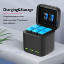 3 - Channel Battery Charger Box for GoPro Hero 9, 10, 11, and 12 - Tavice