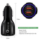 3 Port USB PD Quick Fast Car Charger QC3.0 Adapter Cigarette Lighter Socket - Tavice