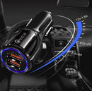3 Port USB PD Quick Fast Car Charger QC3.0 Adapter Cigarette Lighter Socket - Tavice