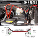 3000AMP Jumper Leads 6M Long Surge Protection Car Boost Cables Alarm Indicator - Tavice