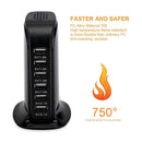 30W 6 Multi USB Port Travel Charger Desktop Charging Station Fast Power Adapter - Tavice
