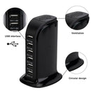30W 6 Multi USB Port Travel Charger Desktop Charging Station Fast Power Adapter - Tavice