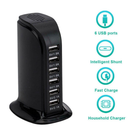 30W 6 Multi USB Port Travel Charger Desktop Charging Station Fast Power Adapter - Tavice