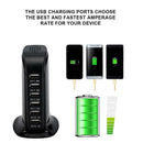 30W 6 Multi USB Port Travel Charger Desktop Charging Station Fast Power Adapter - Tavice