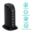 30W 6 Multi USB Port Travel Charger Desktop Charging Station Fast Power Adapter - Tavice