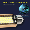 [10 Pack] 31mm Festoon 15 LED Interior Dome Map Light Bulbs – White 6000K for Car, Ute, 4WD, SUV.