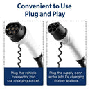32A/3Phase 22kW 5Meter EV Power Type 2 to Type 2 Charging Cable with Storage Bag - Tavice