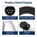 32A/3Phase 22kW 5Meter EV Power Type 2 to Type 2 Charging Cable with Storage Bag - Tavice
