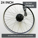 350W 24" Front Hub 36V 10Ah Battery Electric Bike Conversion Kit - Tavice