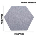 36PCS Hexagon Acoustic Foam Panels Sound Absorbing Wall Proof Noises Tiles I2M9 - Tavice