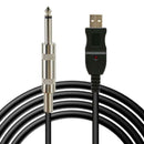 3M Guitar Bass 1/4'' USB to 6.3mm Jack Link Connection Instrument Adapter - Tavice