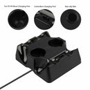 4 in 1 Charger Charging Dock For Sony PS4 Playstation 4 VR PSVR Move Controllers - Tavice