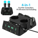 4 in 1 Charger Charging Dock For Sony PS4 Playstation 4 VR PSVR Move Controllers - Tavice
