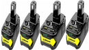 [4 Pack] 6ah Ryobi One+ Plus Compatible 18V Batteries - Battery Mate