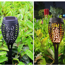 4 Pack Flame Solar Torch Light Waterproof Flickering Dancing Garden Lantern Lamp - Tavice