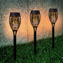 4 Pack Flame Solar Torch Light Waterproof Flickering Dancing Garden Lantern Lamp - Tavice