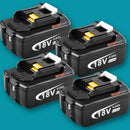 4 Pack For 18V Makita Battery Replacement | BL1860B 6000mAh Li - ion Battery - Tavice