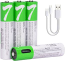 [4 Pack] USB AAA Lithium ion Rechargeable Battery, 1.5V 750mWh Rechargeable AAA Battery - Tavice