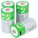 [4 Pack] USB - C Rechargeable C Battery 1.5V 5000mWh – Lithium - Ion Replacement with Fast Charging - Tavice