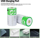[4 Pack] USB - C Rechargeable C Battery 1.5V 5000mWh – Lithium - Ion Replacement with Fast Charging - Tavice