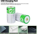 [4 Pack] USB - C Rechargeable C Battery 1.5V 5000mWh – Lithium - Ion Replacement with Fast Charging - Battery Mate