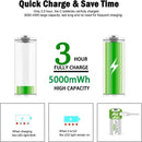 [4 Pack] USB D Rechargeable Lithium - Ion Battery 1.5V 12000mWh – High Capacity D Cell with Type - C Fast Charging - Tavice