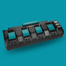 4 Port 18V Rapid Charger DC18SF for Makita 14.4V - 18V Battery | BL1830 BL1840 BL1850 BL1860 BL1815 BL1430 DC18RD DC18RA etc - Tavice