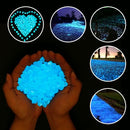 1000 Pack Blue Pebbles Stone Glow in the Dark Rock Fish Tank Stones Garden Road Dec - Tavice