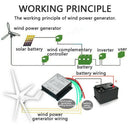 400W DC 12V 5 Blades Wind Turbine Generator With Charger Controller Home Power - Tavice