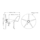 400W DC 12V 5 Blades Wind Turbine Generator With Charger Controller Home Power - Tavice