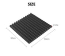 48 Pack | Acoustic Soundproof Foam Sound Absorbing Panels 30×30×2.5cm - Tavice