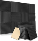 48 Pack| Self Adhesive Studio Acoustic Foam Sound Proofing Panel Strong Absorption (30cm x 30cm x 5cm) - Tavice