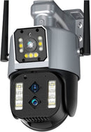 4MP Wifi Camera Three Dual Lens 10X Zoom Security Protection Video Surveillance Auto Tracking - Tavice