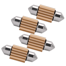4x 31mm Festoon 15 LED Interior Dome Map Light Bulbs – White 6000K for Car, Ute, 4WD, SUV - Battery Mate