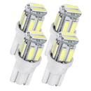4x T10 W5W LED Car Bulbs – 7020 10 - SMD Cool White Wedge Lights for Dome, Map, Interior & License Plates - Tavice