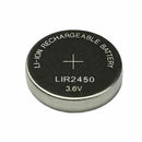 5 Pack 3.6V LiR2450 Rechargeable Coin Button Cell Battery Li-ion replaces CR2450 - Tavice