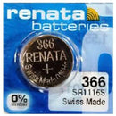5 Pack SR1116 / SR1116SW / 366 Renata Silver Oxide Battery - Tavice