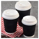 [500] Disposable Coffee Cups 8oz 12oz 16oz Bulk Paper Triple Wall Take Away - Tavice