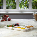500 Pack |100% Compostable 5 Compartment Plates Eco-Friendly Disposable Sugarcane 10 inch Paper Trays - Tavice