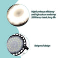2x 500W LED High Bay Light Low Bay UFO Factory Warehouse Industrial Light.